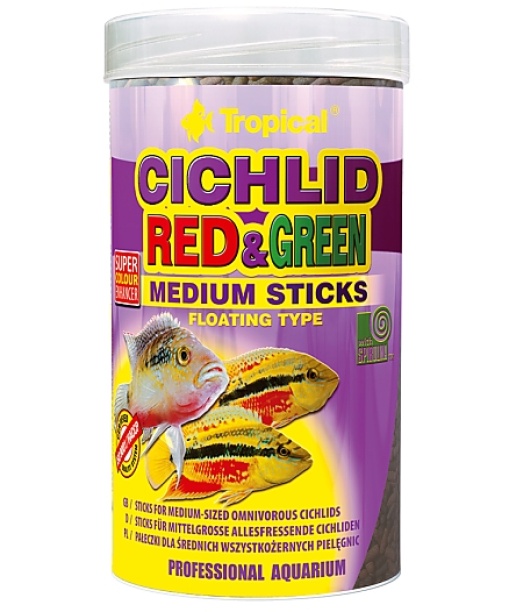 Tropical Cichlid Red and Green sticks medium 250ml