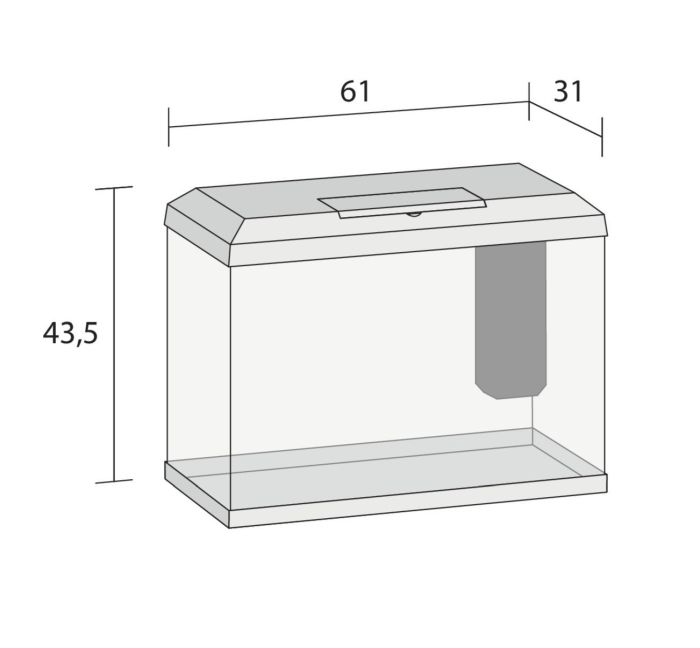 Juwel Primo akvarie 110 liter LED Sort *** Bestillingsvare *** - Billede 2
