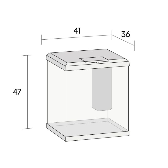 Juwel Vio Cube akvarie 54 liter Sort *** Bestillingsvare *** - Billede 4
