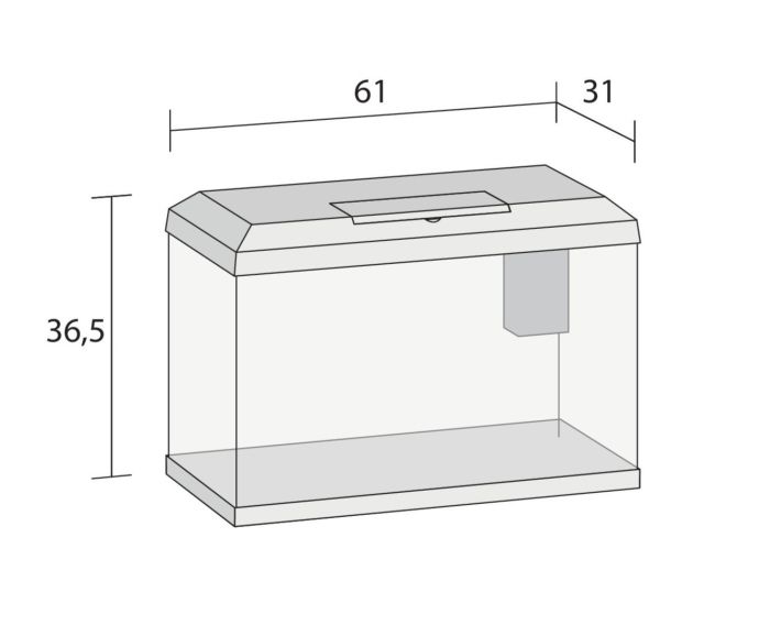 Juwel Primo akvarie 60 liter LED Sort *** Bestillingsvare *** - Billede 2