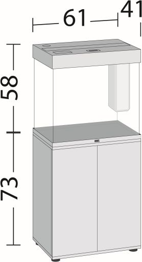Juwel Lido akvarie 120 liter LED sort *** Bestillingsvare *** - Billede 2