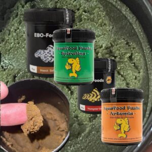 Få tips til fodring af snegle og malleyngel med EBO pasta. Læs om spirulina pasta, insekt pasta og Youngster Grow Pasta til akvariet.